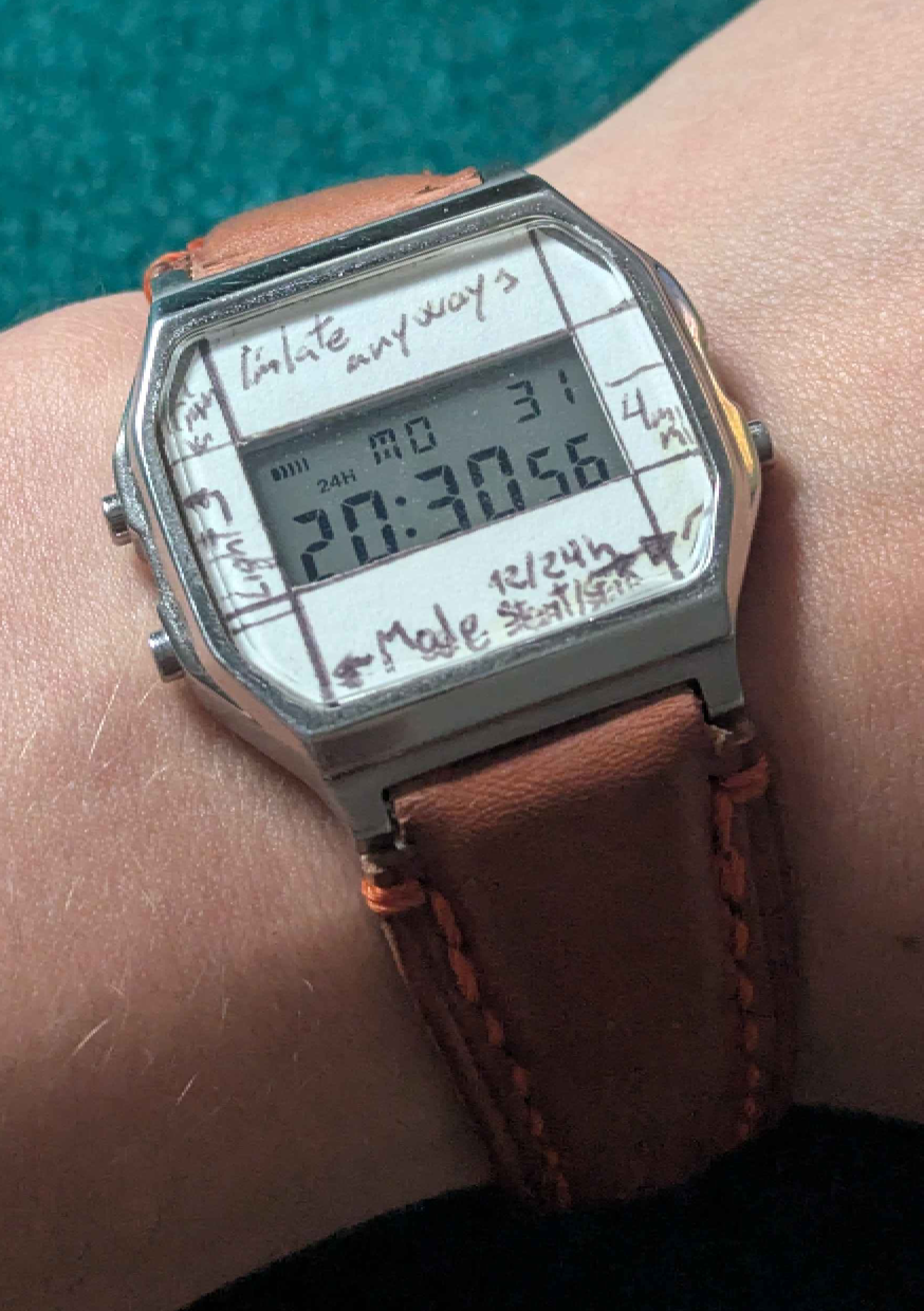 Watch on wrist